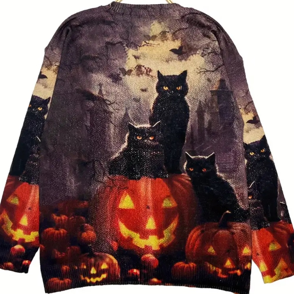 Black cat sweater - Picture 3 of 6
